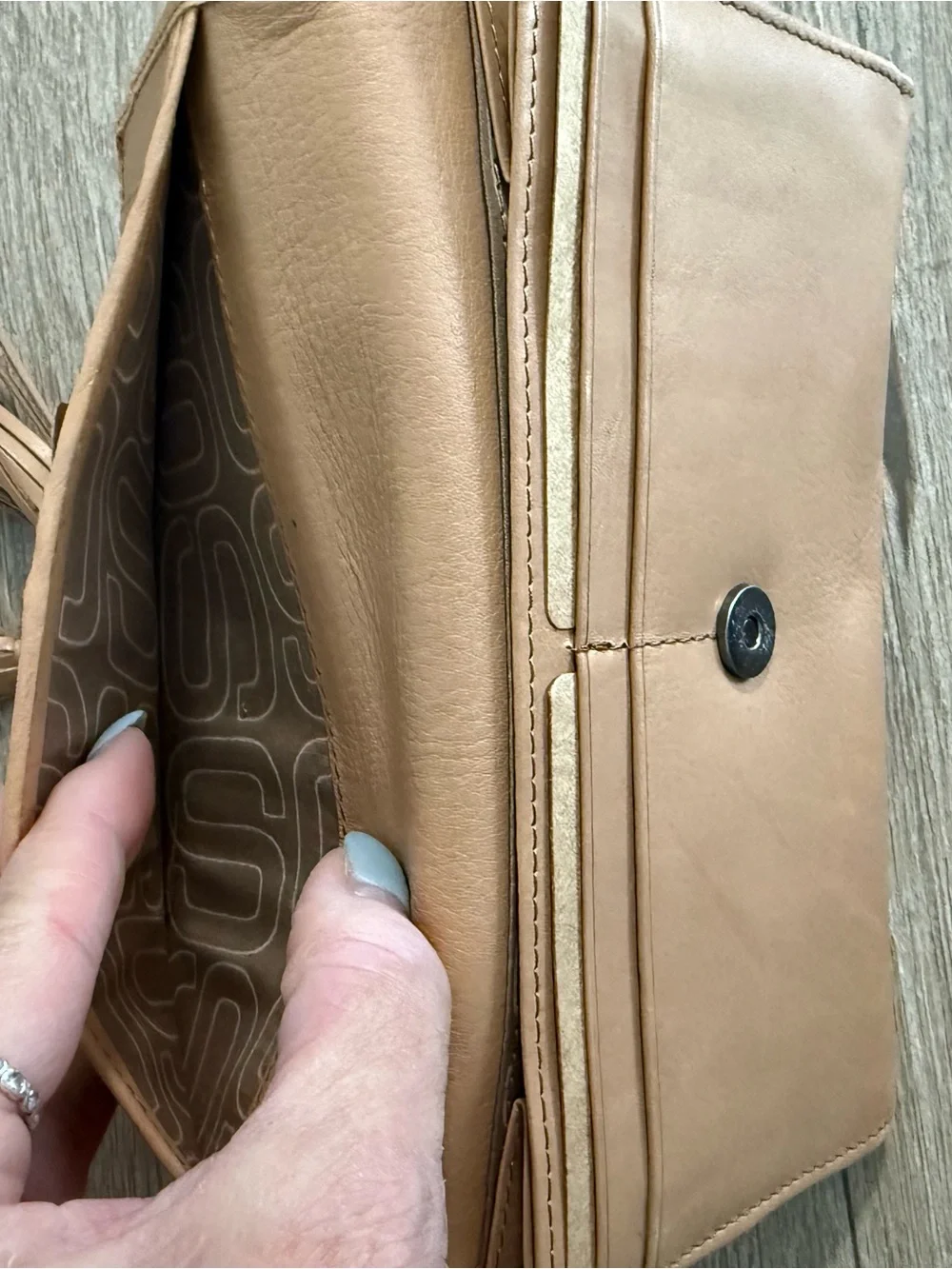 Spikes & Sparrow Tan Leather Tassel Wallet, NWT